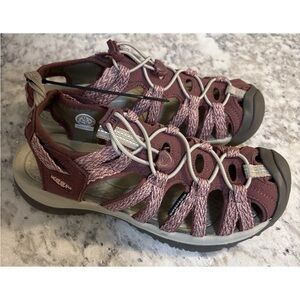 KEEN Whisper Women's Rose Brown Peach Parfait Sport Sandals Size 8.5
